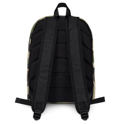 "What UP Black BG, White Font" Camo Backpack