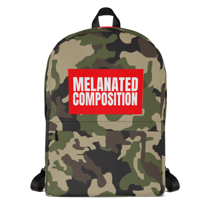 "Redz N' Nim BG, White Font" - Camo Backpack