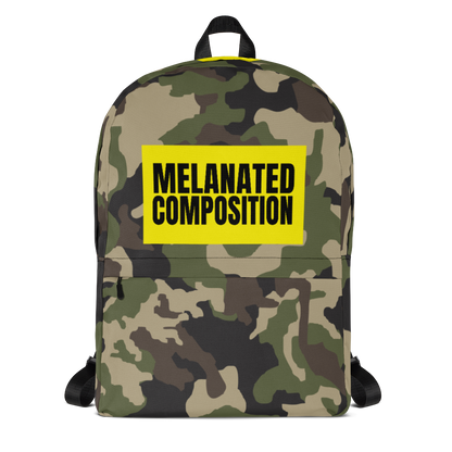 "Yella Yesser BG, Black Font" - Camo Backpack