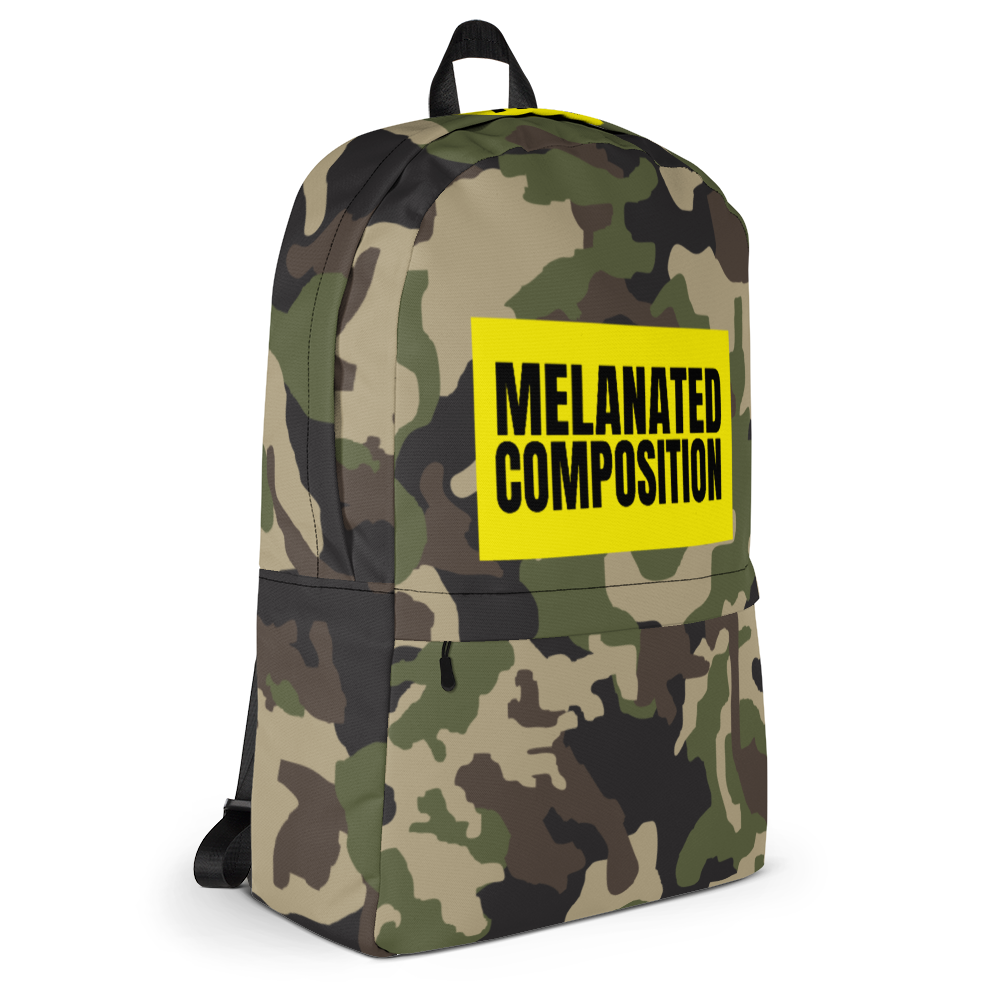 "Yella Yesser BG, Black Font" - Camo Backpack