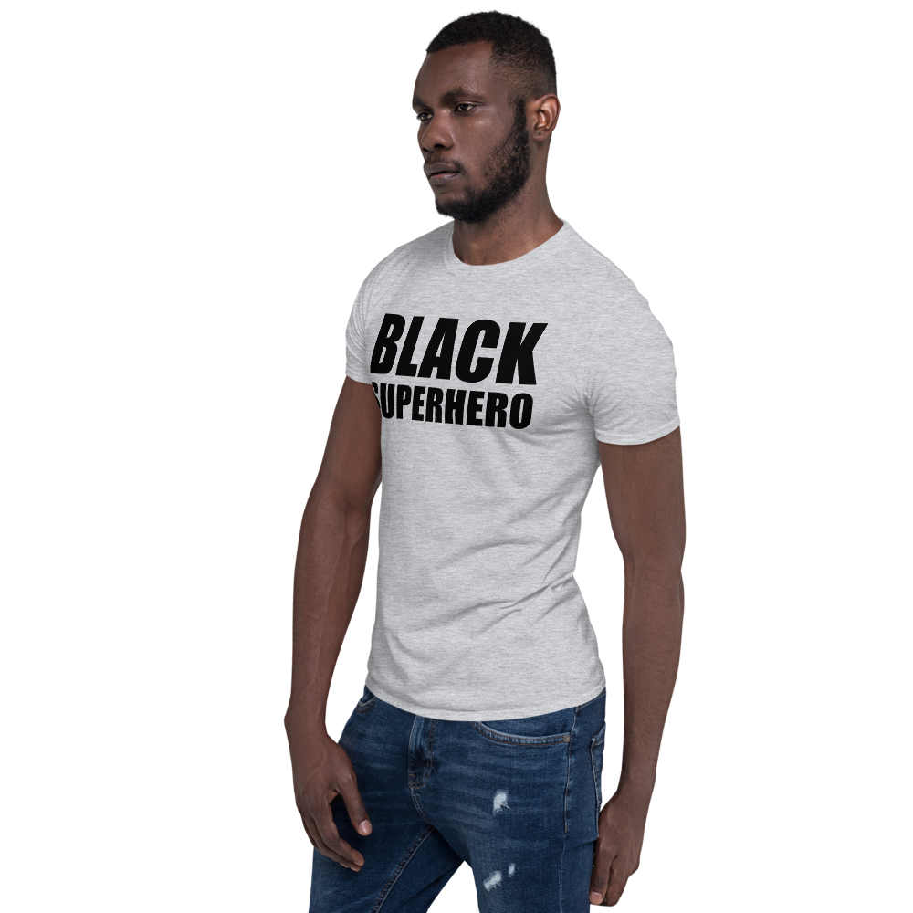 Black Superhero Short-Sleeve Unisex T-Shirt