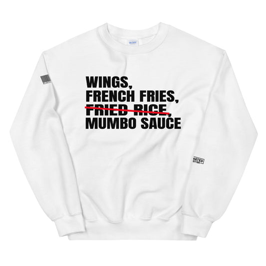 Wings, French Fries, Mumbo Sauce - Crew Neck Sweatshirt