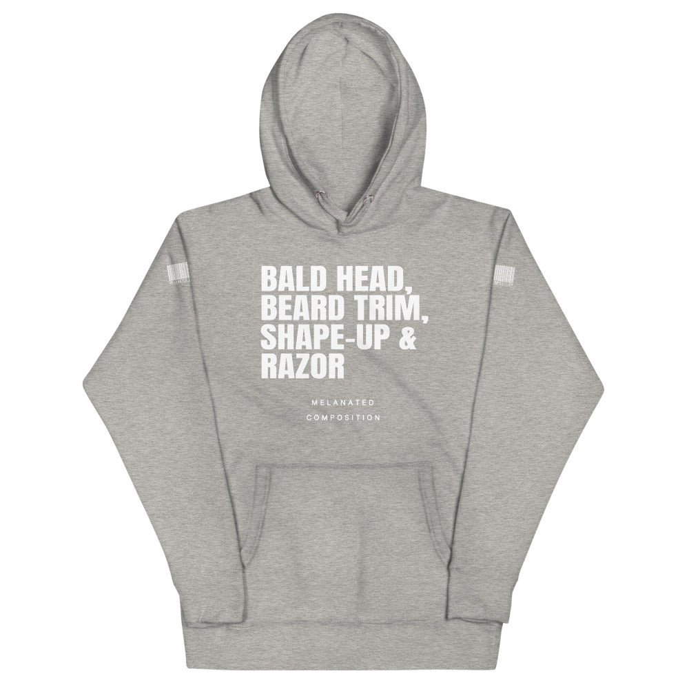 Bald Head, Beard Trim, Shape-Up, & Razor -  Hoodie