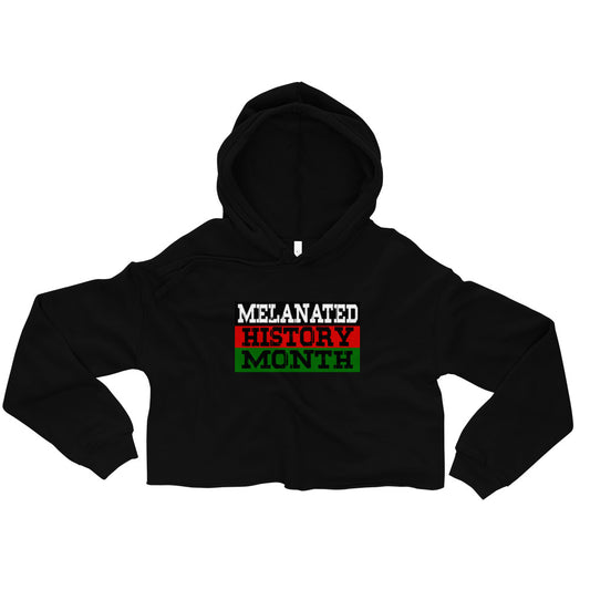 Melanated History Month Crop Hoodie