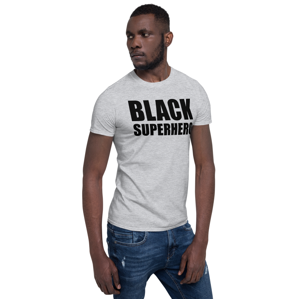 Black Superhero Short-Sleeve Unisex T-Shirt