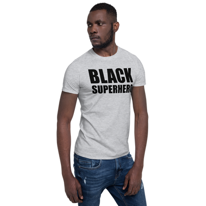 Black Superhero Short-Sleeve Unisex T-Shirt