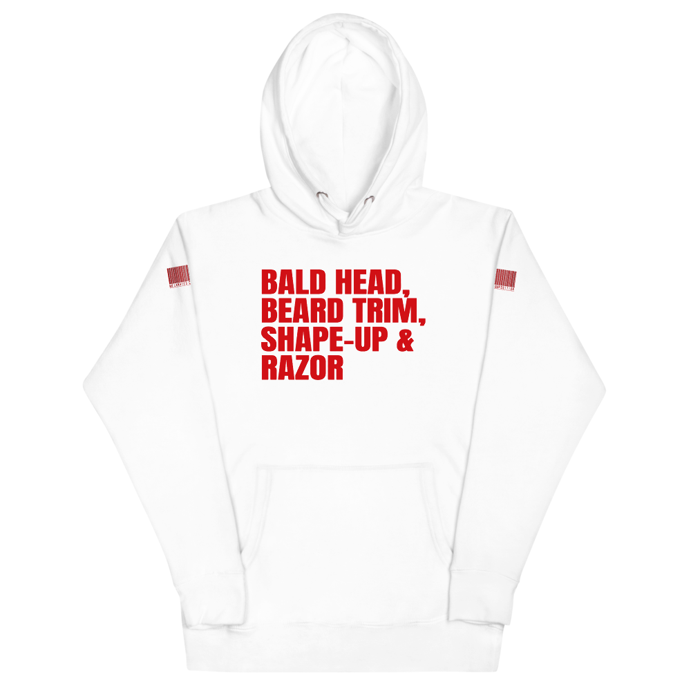 Bald Head, Beard Trim, Shape-Up, & Razor -  Hoodie