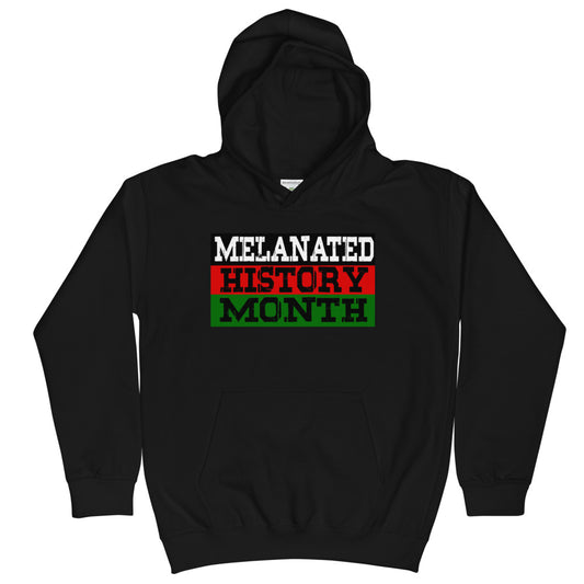 Melanated History Month Kids Hoodie