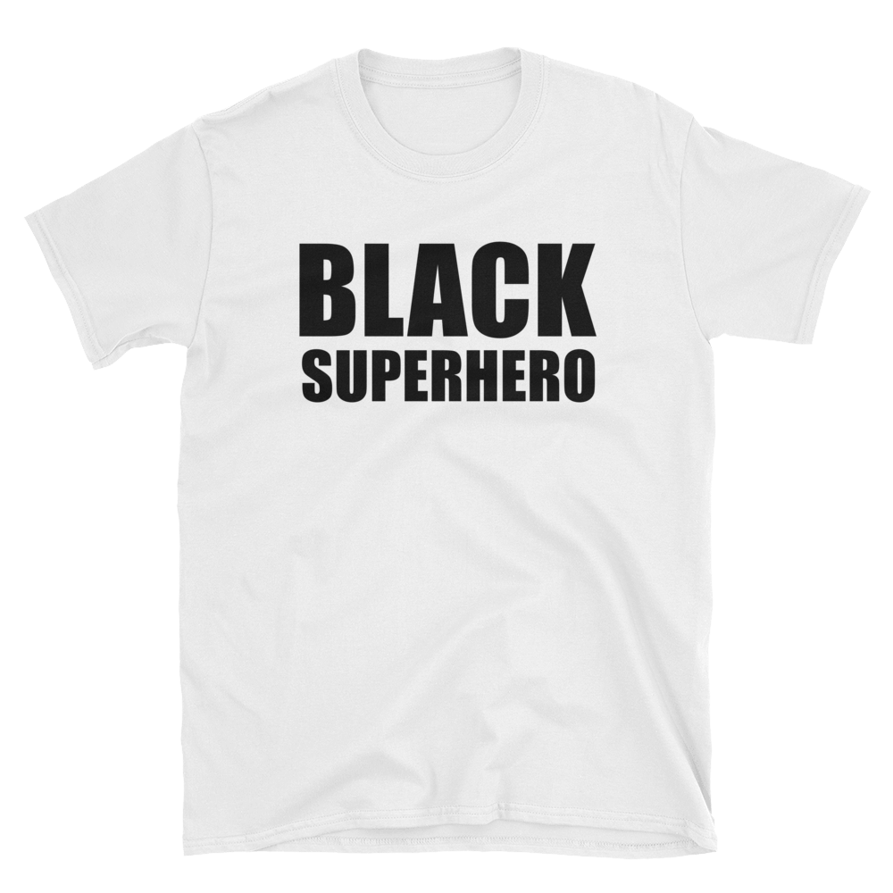 Black Superhero Short-Sleeve Unisex T-Shirt