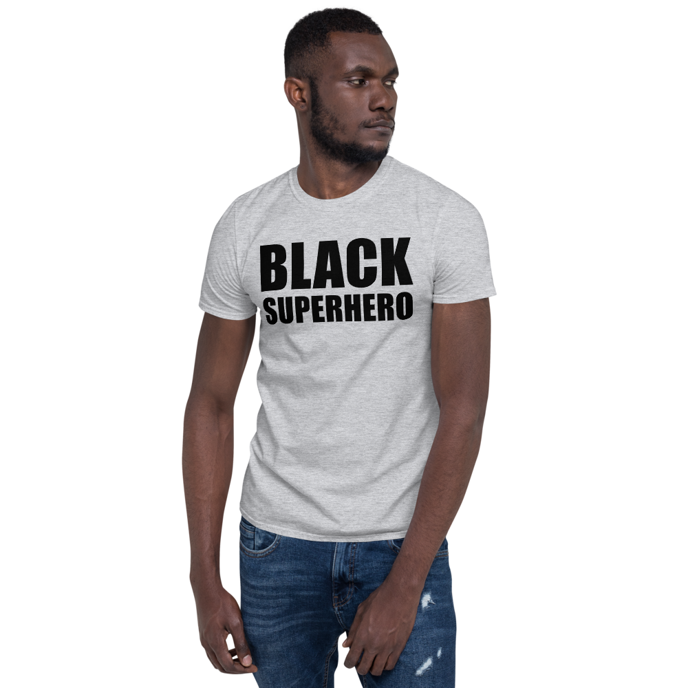 Black Superhero Short-Sleeve Unisex T-Shirt