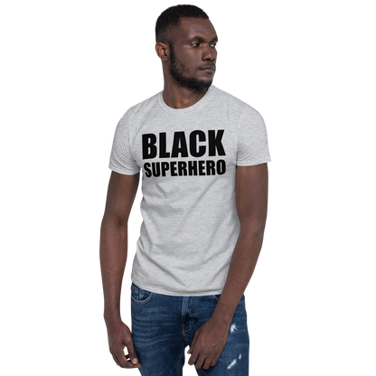 Black Superhero Short-Sleeve Unisex T-Shirt