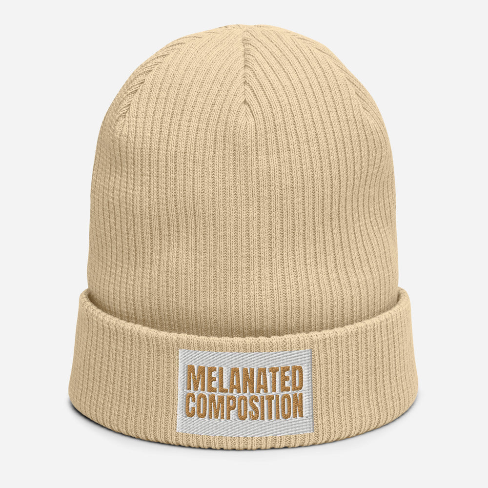 S1 Logo "White BG, Tan Font" - Ribbed Hat