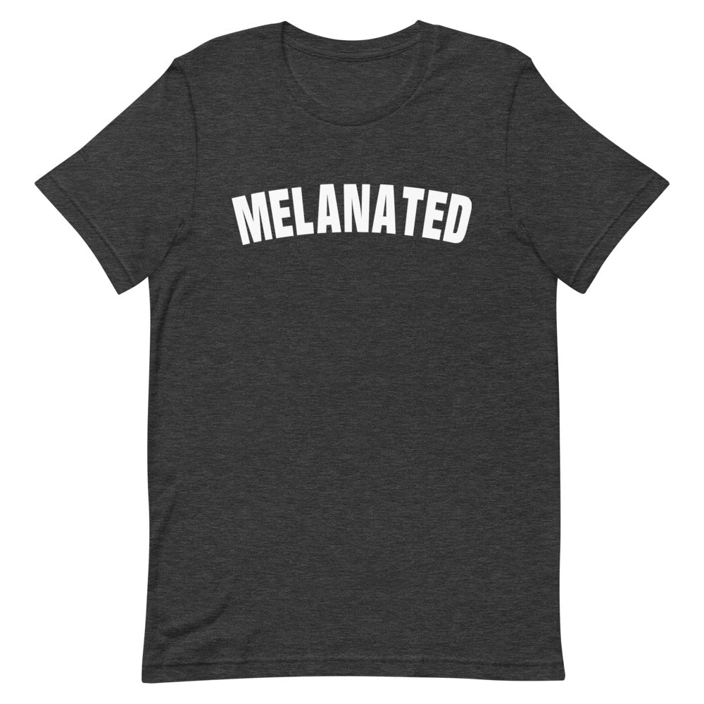 Melanated script - Short-Sleeve Unisex T-Shirt