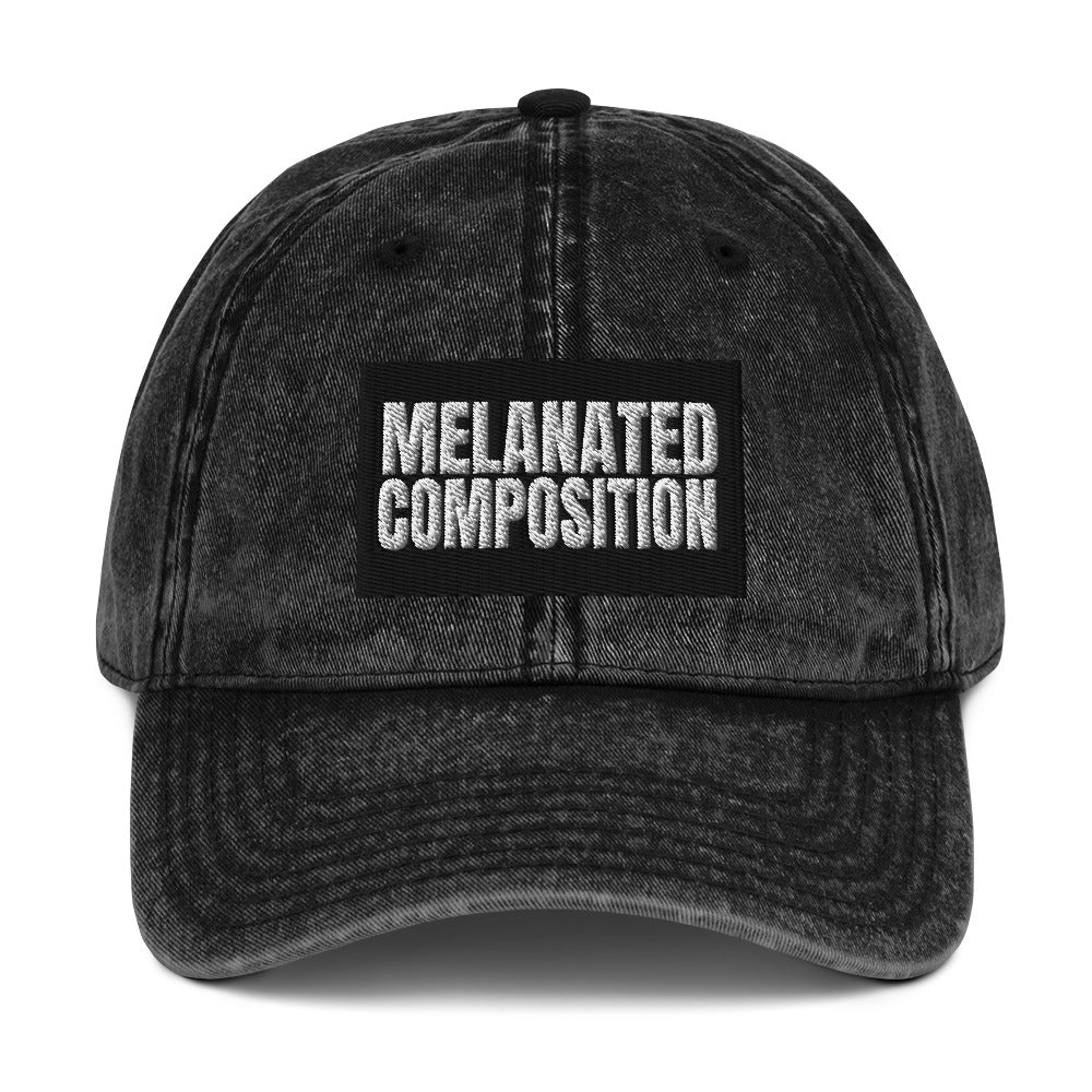 S1 Logo "What up Black BG, White Font" - Vintage Cap
