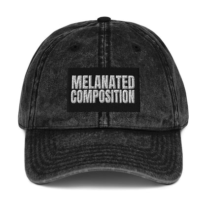 S1 Logo "What up Black BG, White Font" - Vintage Cap